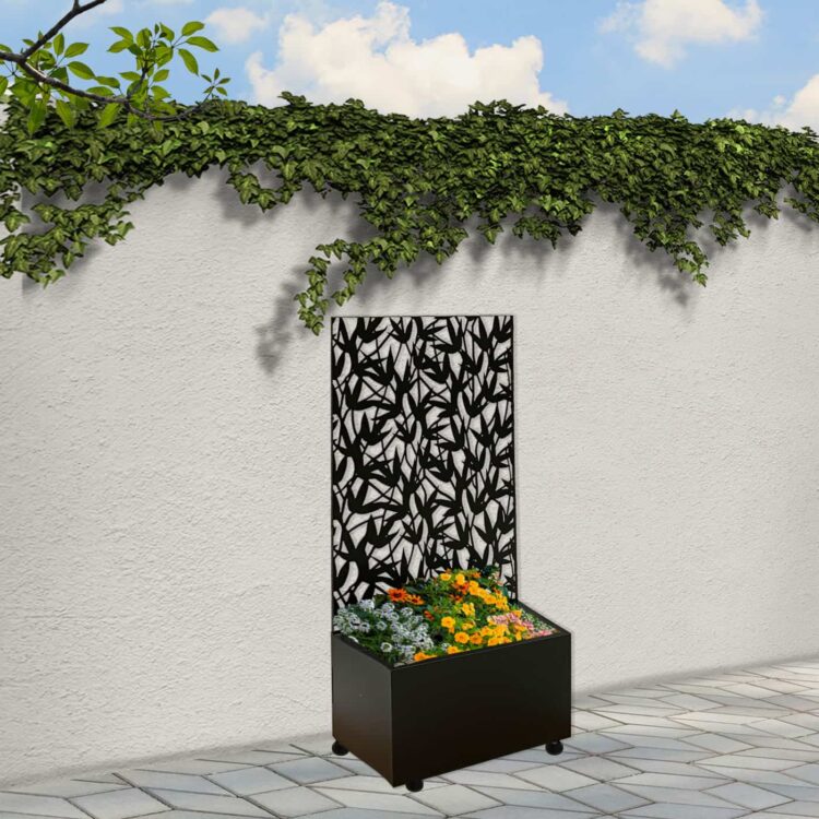 screen with planter